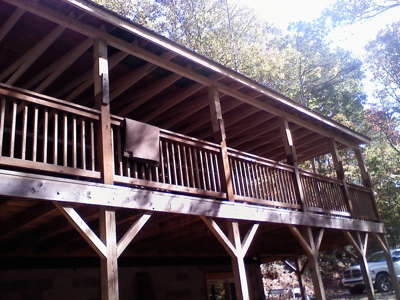 Timber framing under a new elevated porch and deck — Roof Leak Repair in Clarkson by Roofing Brothers